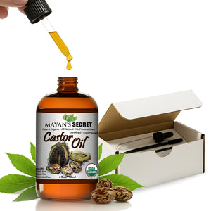 Mayan's Secret Aceite de Ricino: botella de vidrio para hidratación profunda del cabello