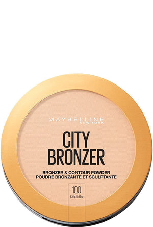 Maybelline bronceador en polvo urbano, acabado suave para bronceado natural.
