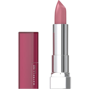 Maybelline Color Sensacional Romántico Rosa, barra cremosa para labios suaves y pigmentados.