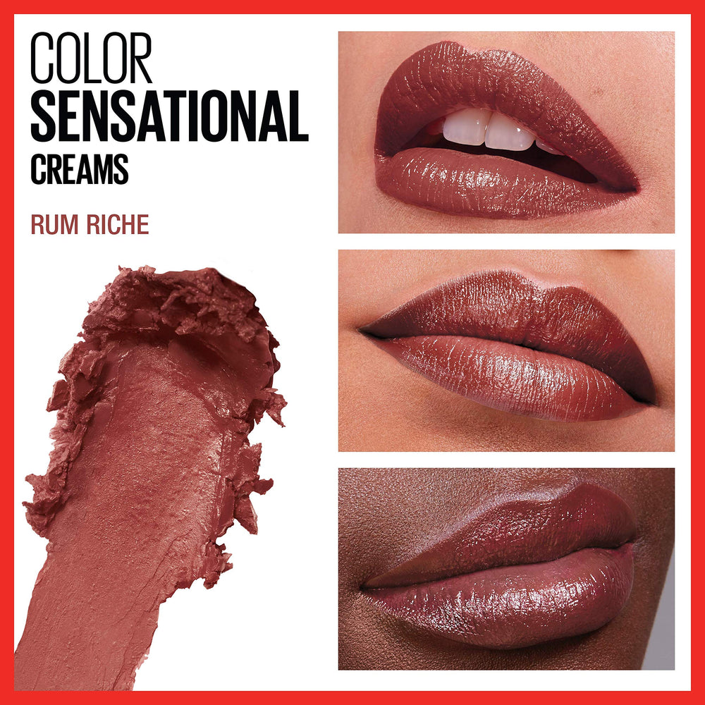 Pigmentación alta de Maybelline Rum Riche para color intenso.