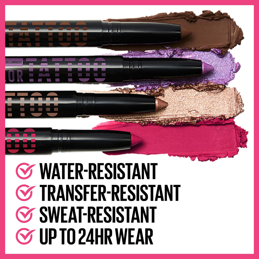 Aplicación cremosa de MAYBELLINE Color Tattoo para look suave