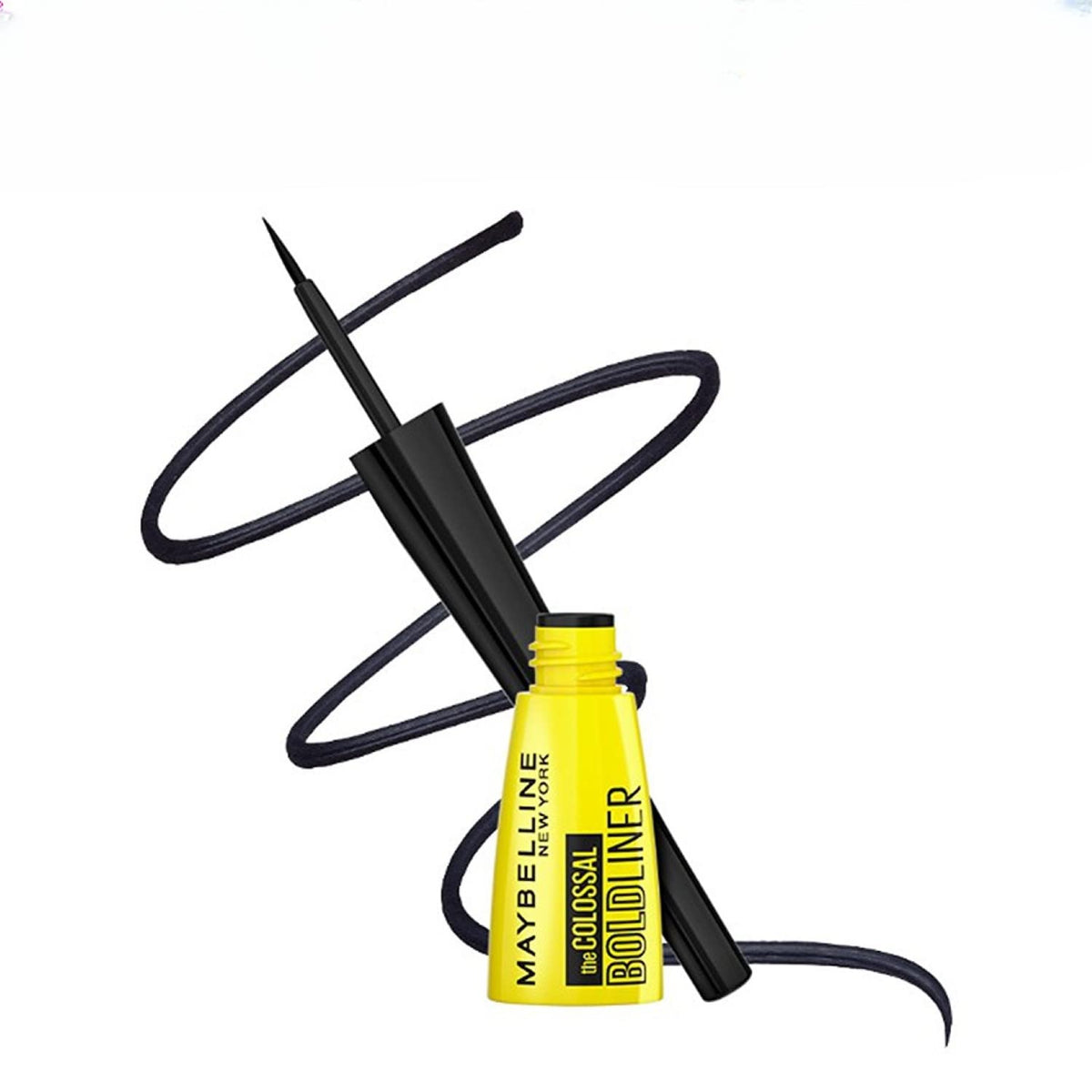 Delineador Maybelline Colossal Bold Eyeliner con embalaje compacto para retoques.