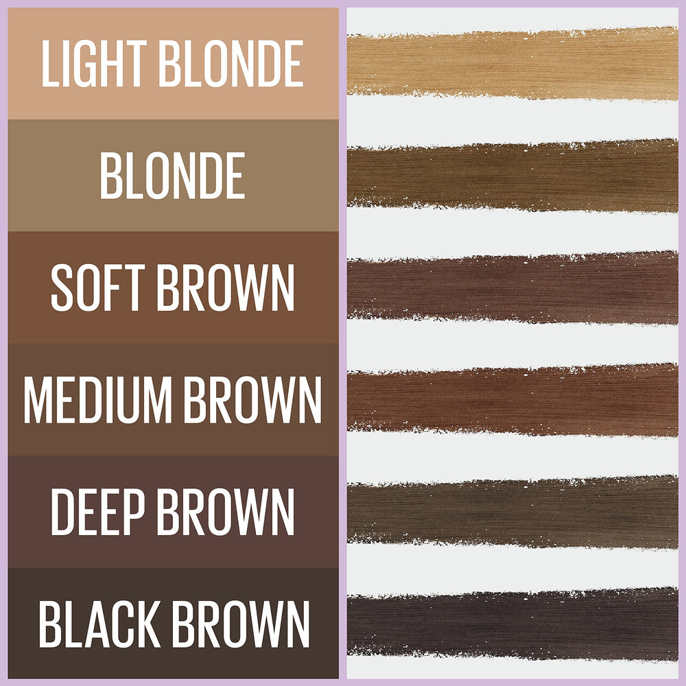 Maybelline Express Brow acabado natural para aspecto sin esfuerzo.