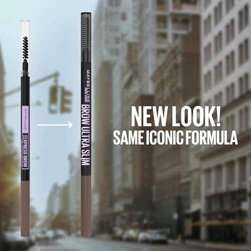 Maybelline Express Brow Ultra Slim cepillo espiral integrado para peinar y fijar cejas