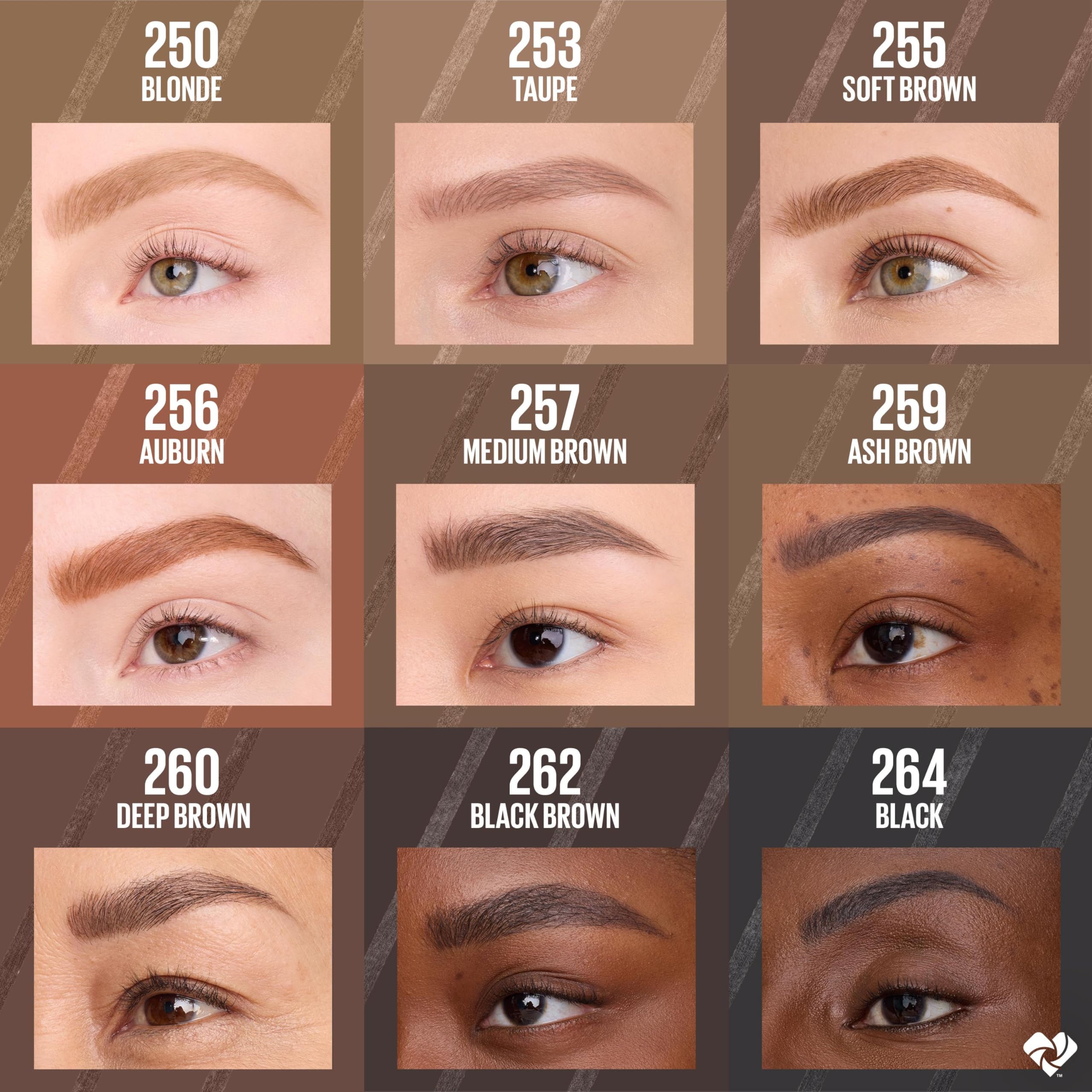 Maybelline Express Brow Ultra Slim trazo de 1,5 mm para apariencia de cabello realista