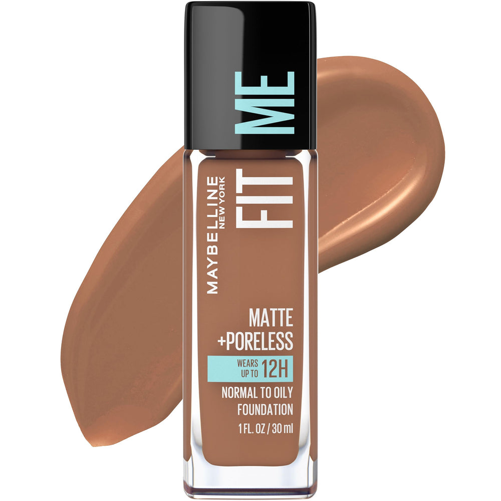 Maybelline Fit Me Latte: botella de base para acabado natural y mate.
