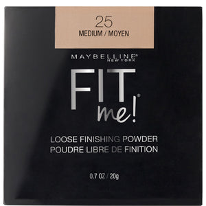 Maybelline Fit Me Polvo Suelto envase para control de brillo y acabado suave.