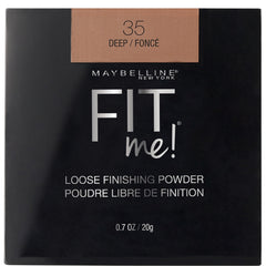 MAYBELLINE Fit Me polvo suelto fijador, tono profundo, control de brillo.
