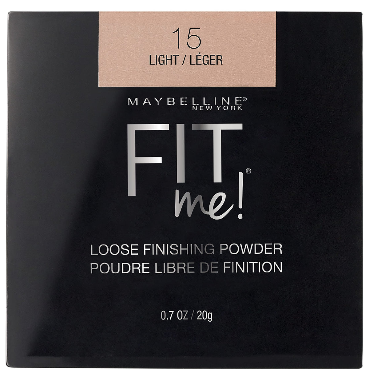 Maybelline Fit Me polv o suelto fijador para acabado natural y control de brillos.