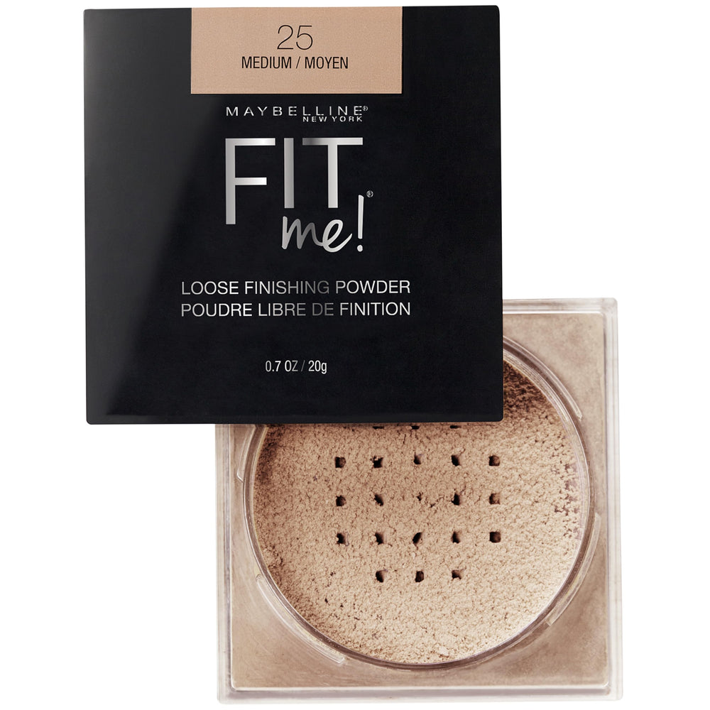 Maybelline Fit Me Polvo Suelto tono natural para pieles claras a oscuras.
