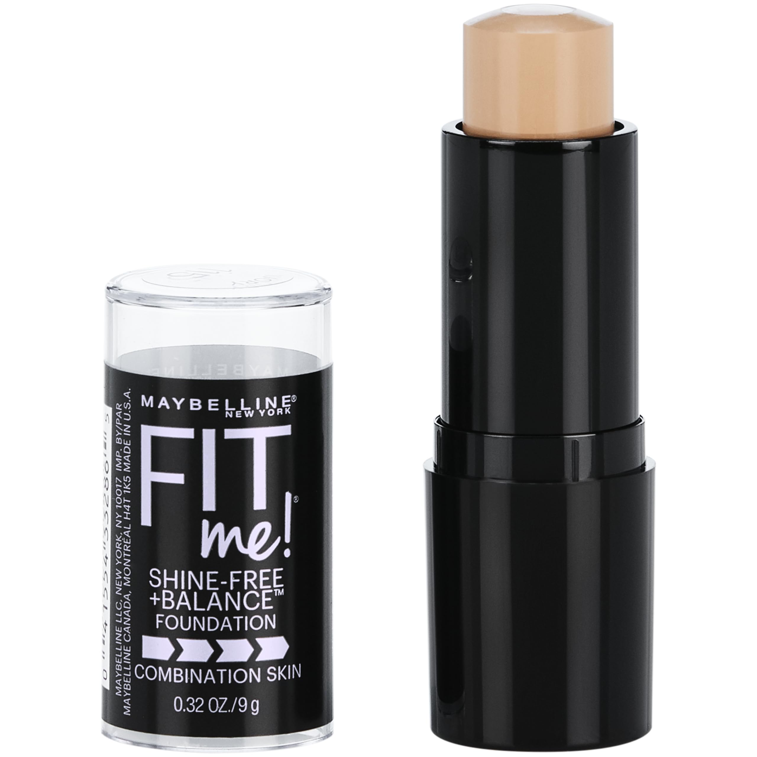 Maybelline Fit Me Shine-Free Balance Stick, aplicación cremosa para cobertura natural