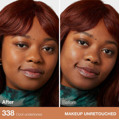 MAYBELLINE Fit Me tono marrón picante: aplicación uniforme para tono parejo.