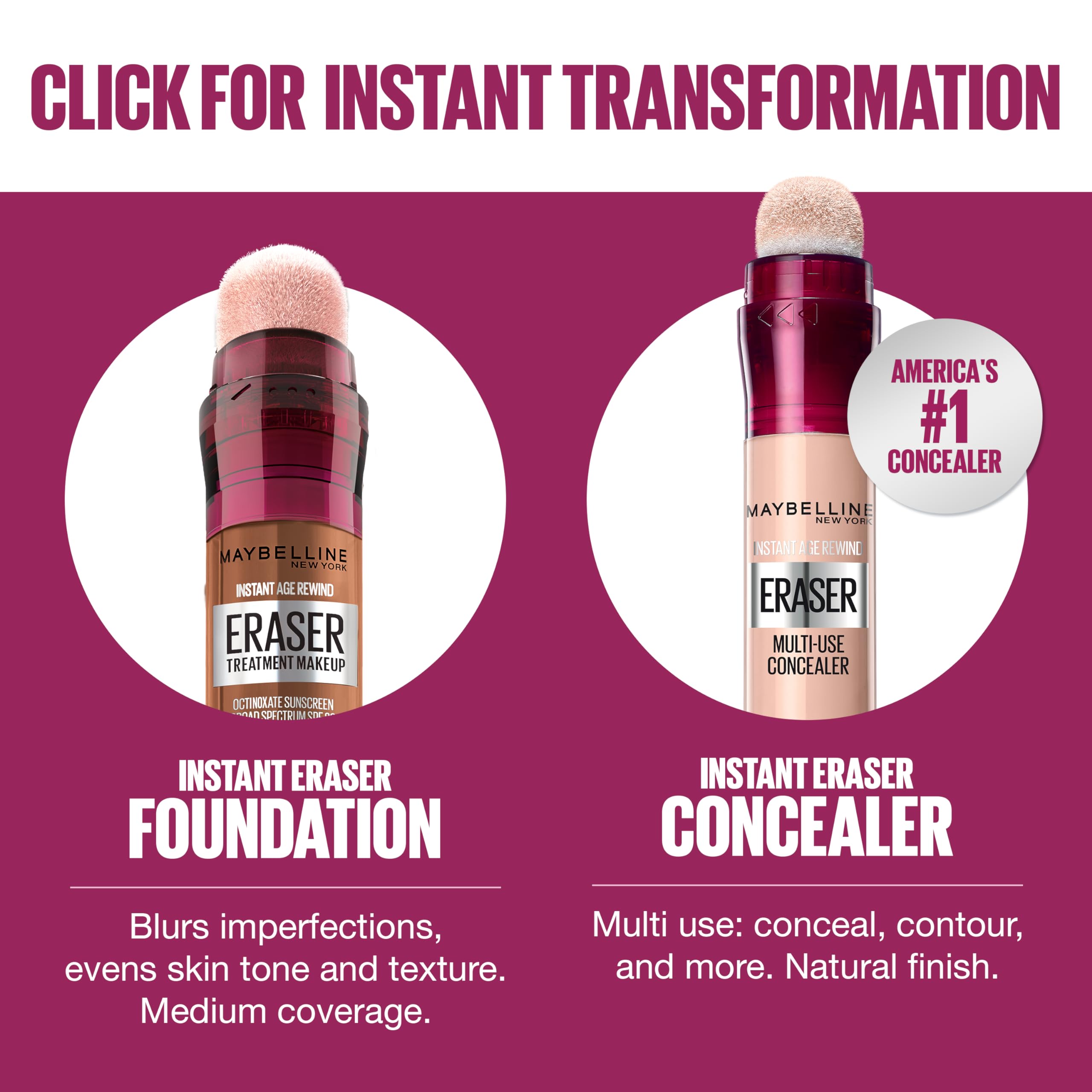 Maybelline Instant Age Rewind Eraser Foundation aplicación rápida para look fresco