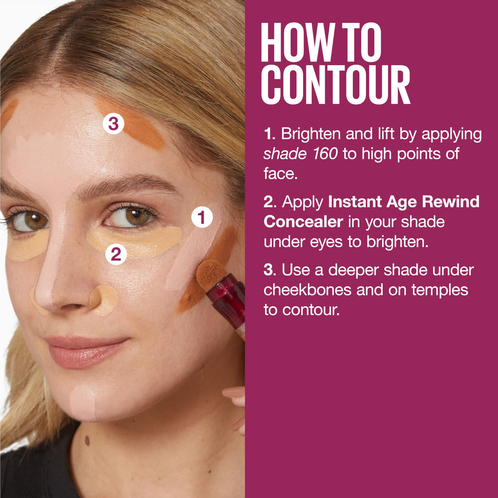 Maybelline Iluminador Rápido Ojos Miel en esquinas internas.