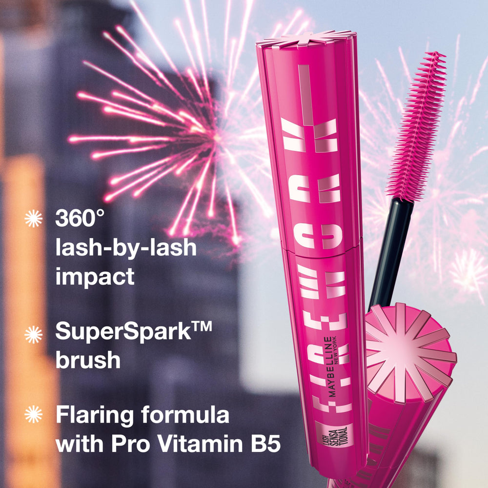 Maybelline Lash Sensational Firework: acabado definido y sin grumos para pestañas abiertas.