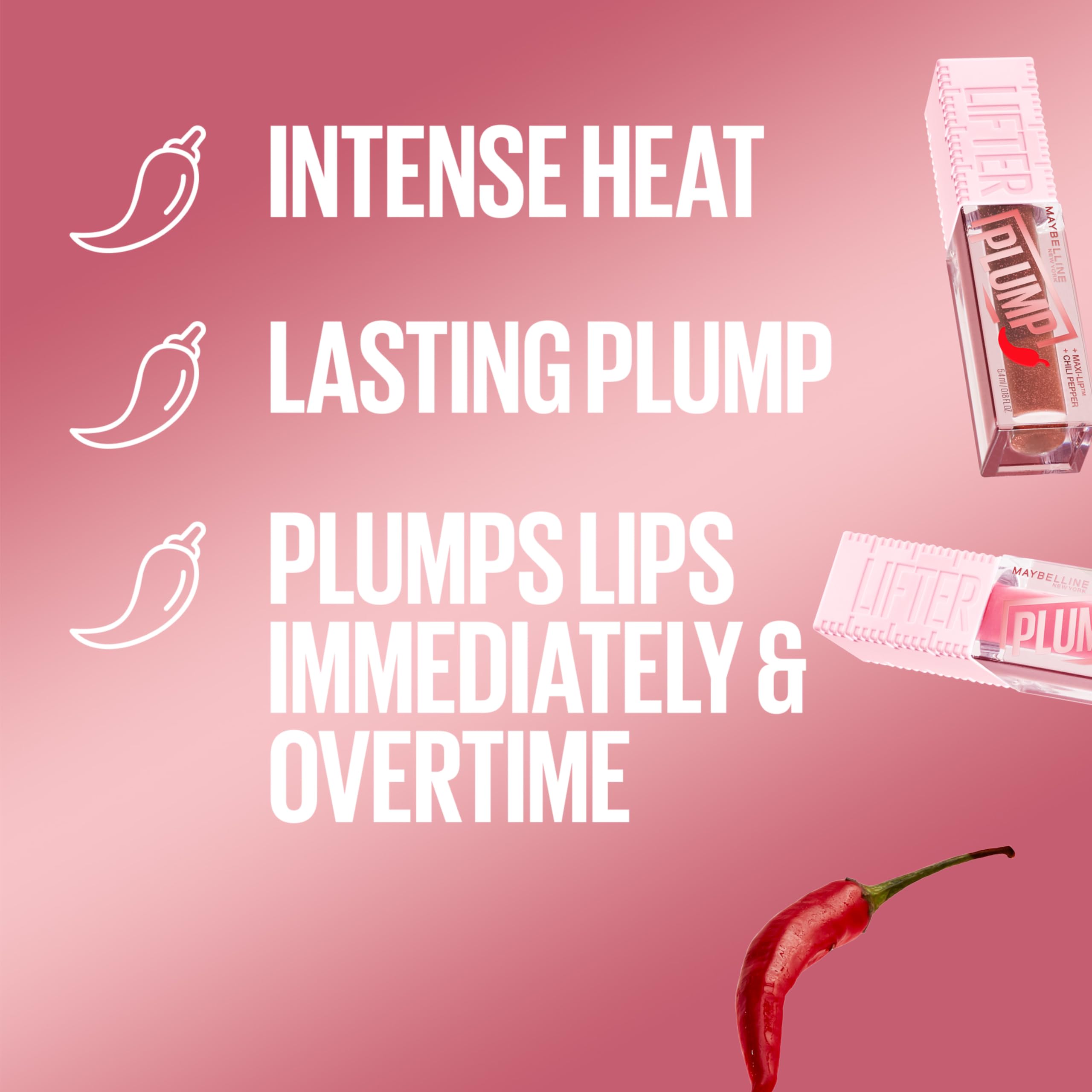 MAYBELLINE Lifter Gloss Plump labios rellenos con efecto gloss duradero