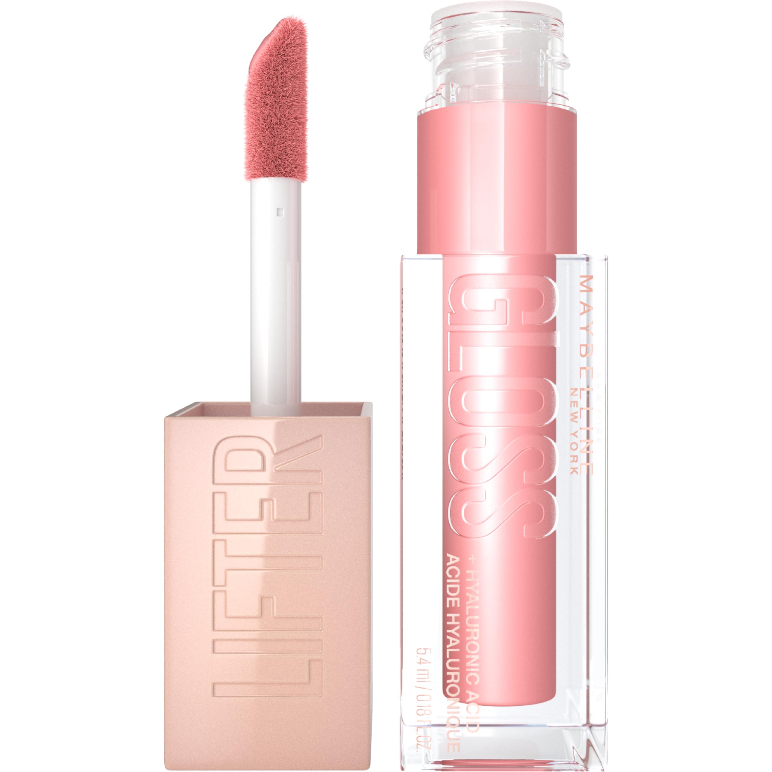 Maybelline Lifter Gloss Reef: aplicador XL para una capa uniforme y brillo intenso.