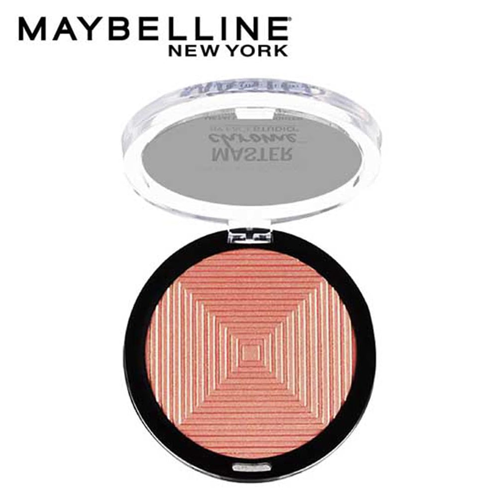 MAYBELLINE Facestudio Master Chrome muestra color rosado dorado en piel