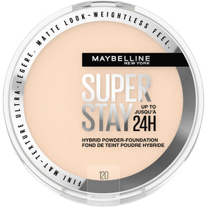 Maybelline polvo base híbrido 24h tono 120 para cobertura duradera
