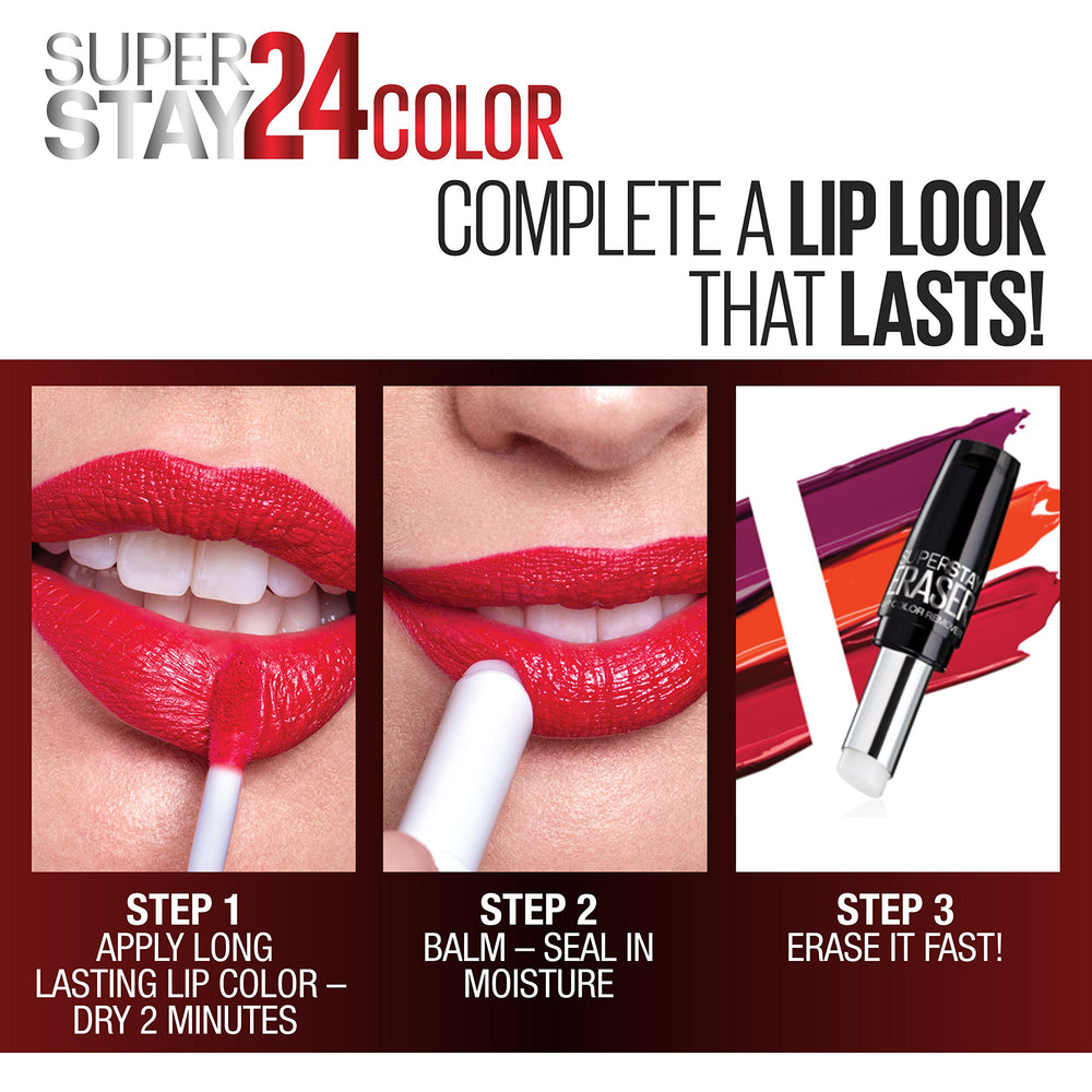Maybelline Super Stay 24, dos pasos en un tubo para comodidad.