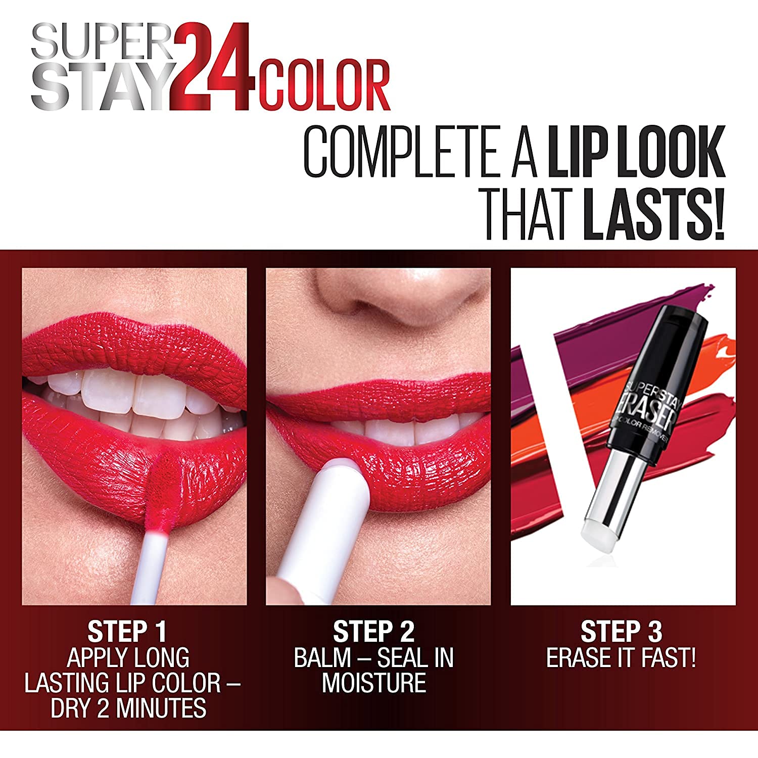 Maybelline Super Stay 24, variedad de colores para looks diferentes.