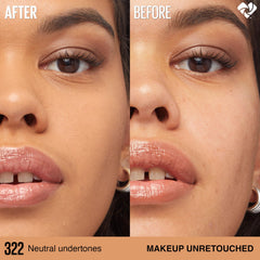 Aplicación suave con base Maybelline Lumi-Matte para cobertura gradual