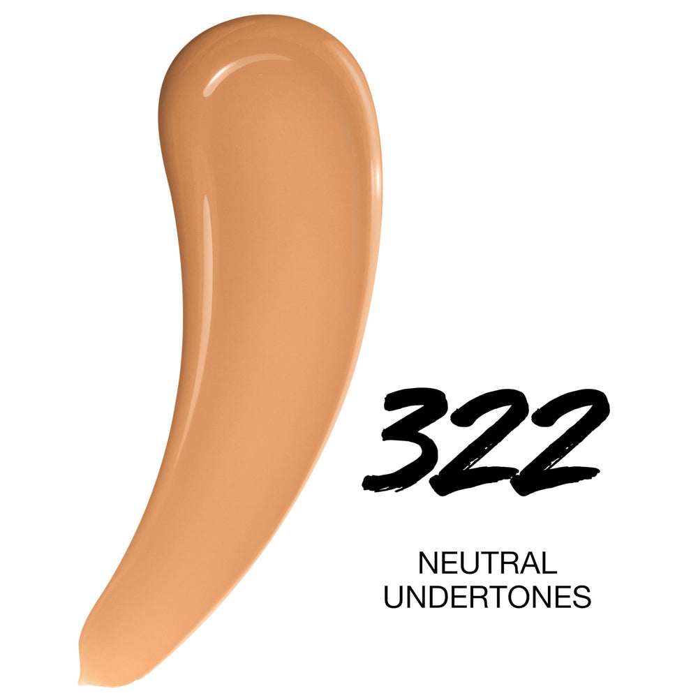 Muestra tono 322 de Maybelline para ajuste natural