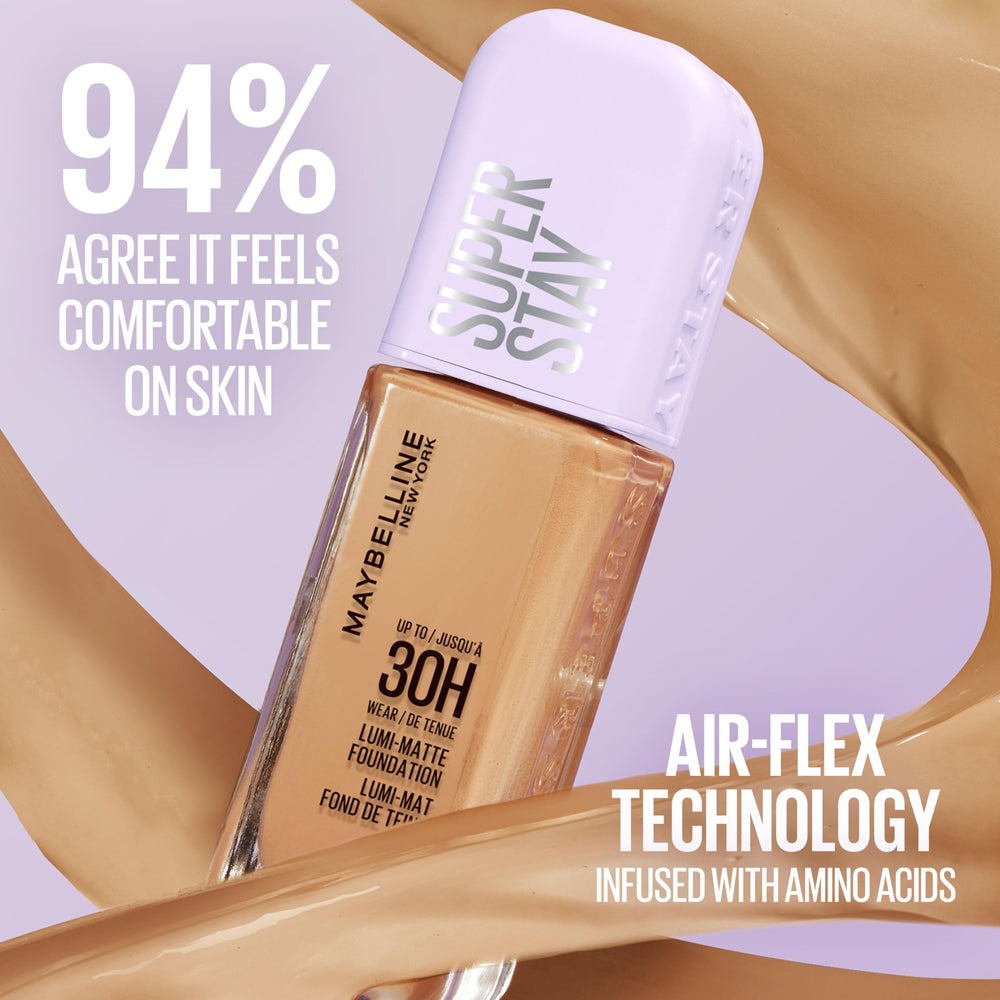 Maybelline Super Stay Lumi-Matte fórmula con aminoácidos para tono suave