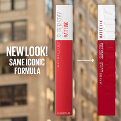 Acabado mate suave y duradero del labial Maybelline