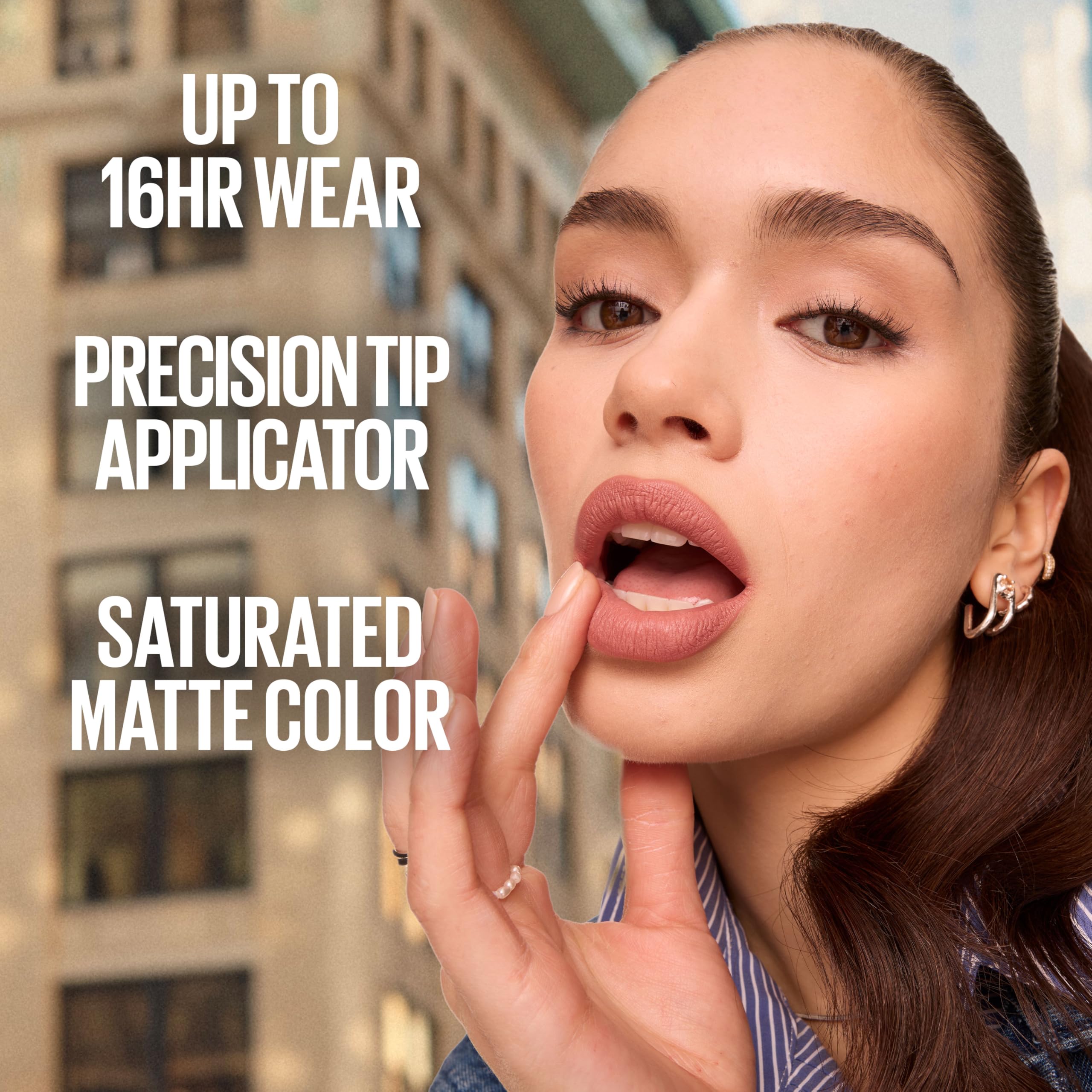 Texto indica que el labial no transfiere fácilmente durante el uso