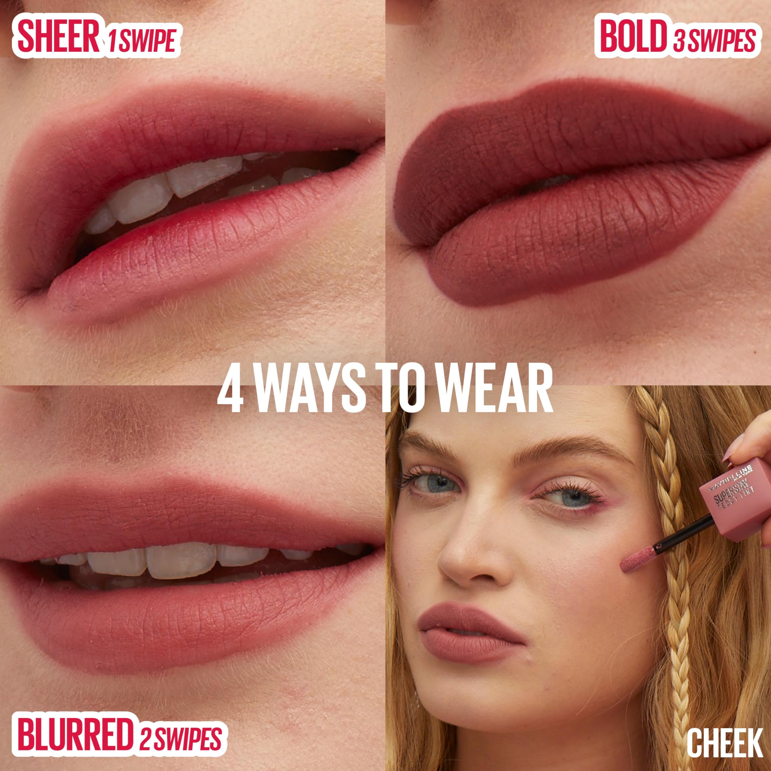 Maybelline Teddy Tint Kneehigh, tono teddy en labios para uso diario
