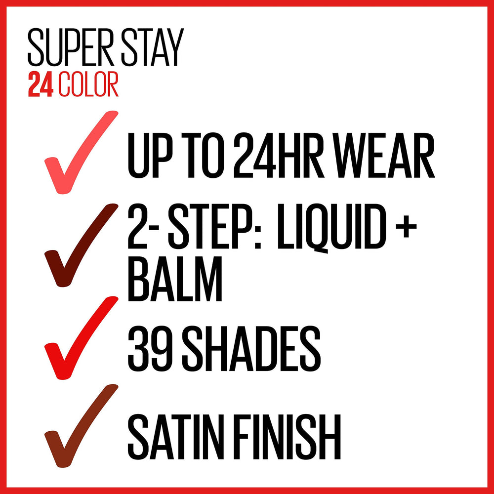 Maybelline Super Stay 24 sin transferencia, color que permanece