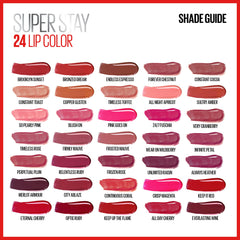 MAYBELLINE SuperStay 24, tono Rosa Atemporal con bálsamo para hidratación