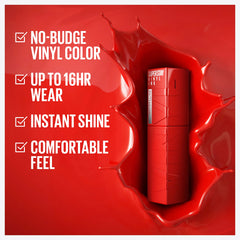 Aplicador preciso de Maybelline Super Stay Vinyl Ink para trazo limpio