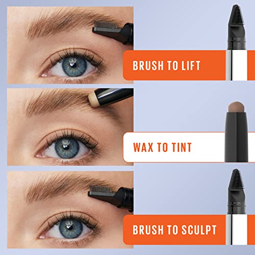 Maybelline TattooStudio Brow Lift Stick, acabado resistente a manchas para cejas definidas todo el día.