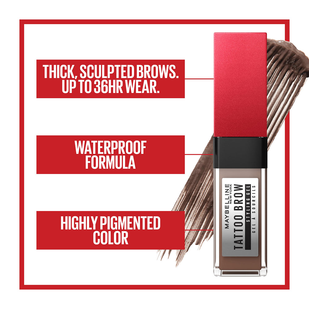 Maybelline Tattoo Studio Brow Gel: definición precisa para un look natural.