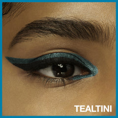 Delineador MAYBELLINE Tattoo Studio Tealtini, afilable para un trazo intenso.