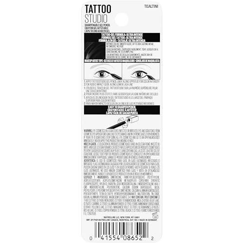 Look de Halloween con MAYBELLINE Tattoo Studio Tealtini para ojos impactantes.