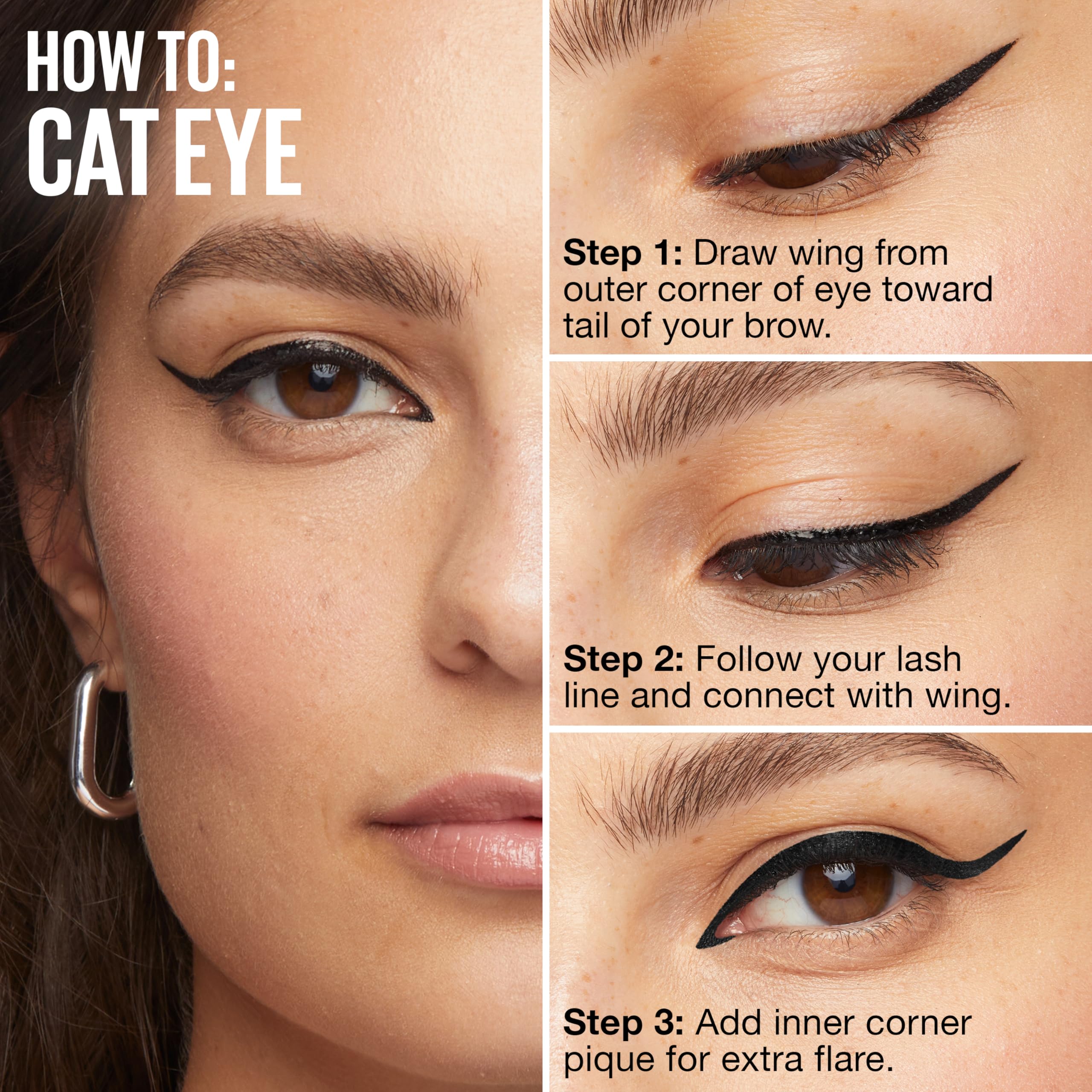 MAYBELLINE Tattoo Studio Dip-Ink Liner: contornos nítidos para trazos limpios y definidos.