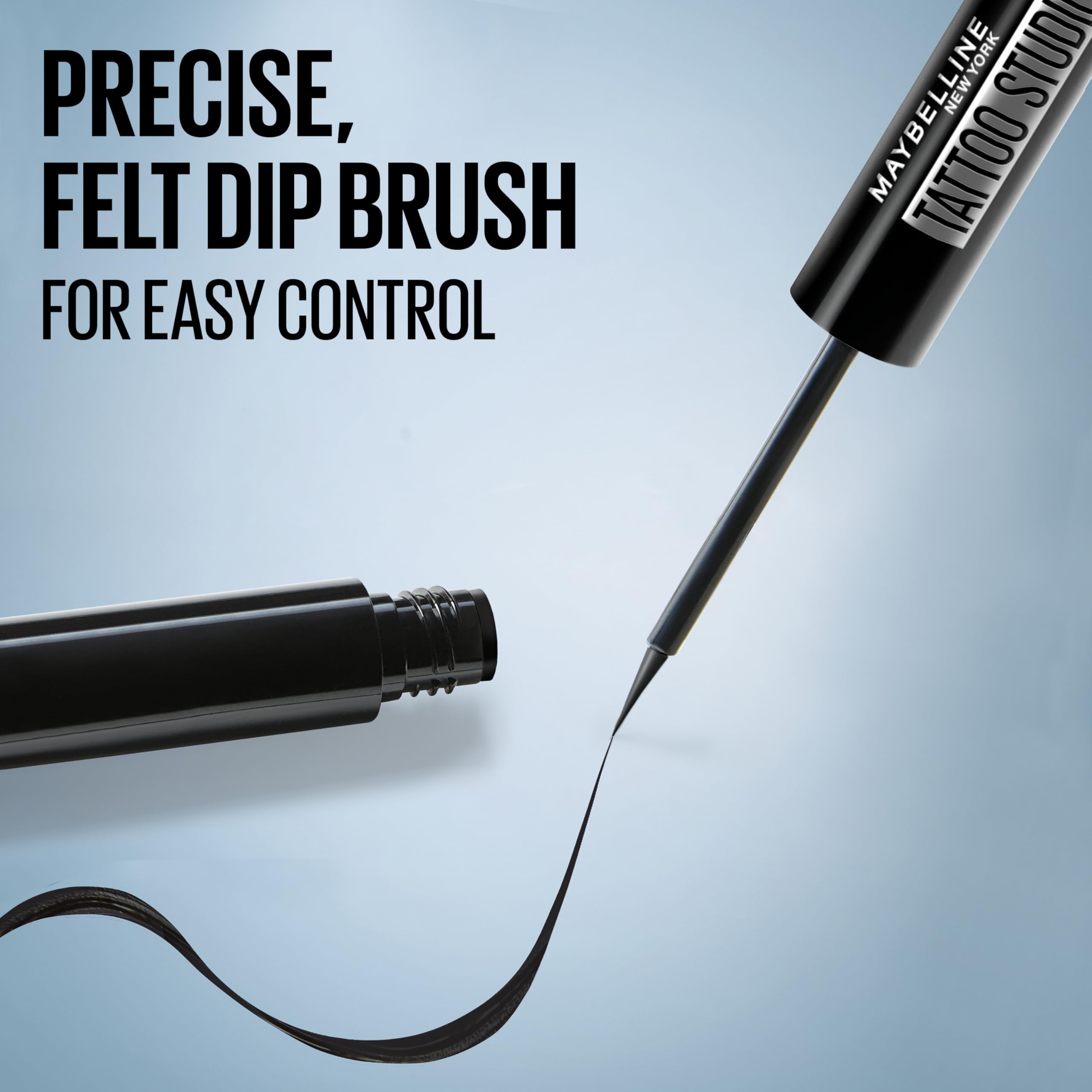 MAYBELLINE Tattoo Studio Dip-Ink Liner: tono Burdeos para un estilo audaz que perdura.