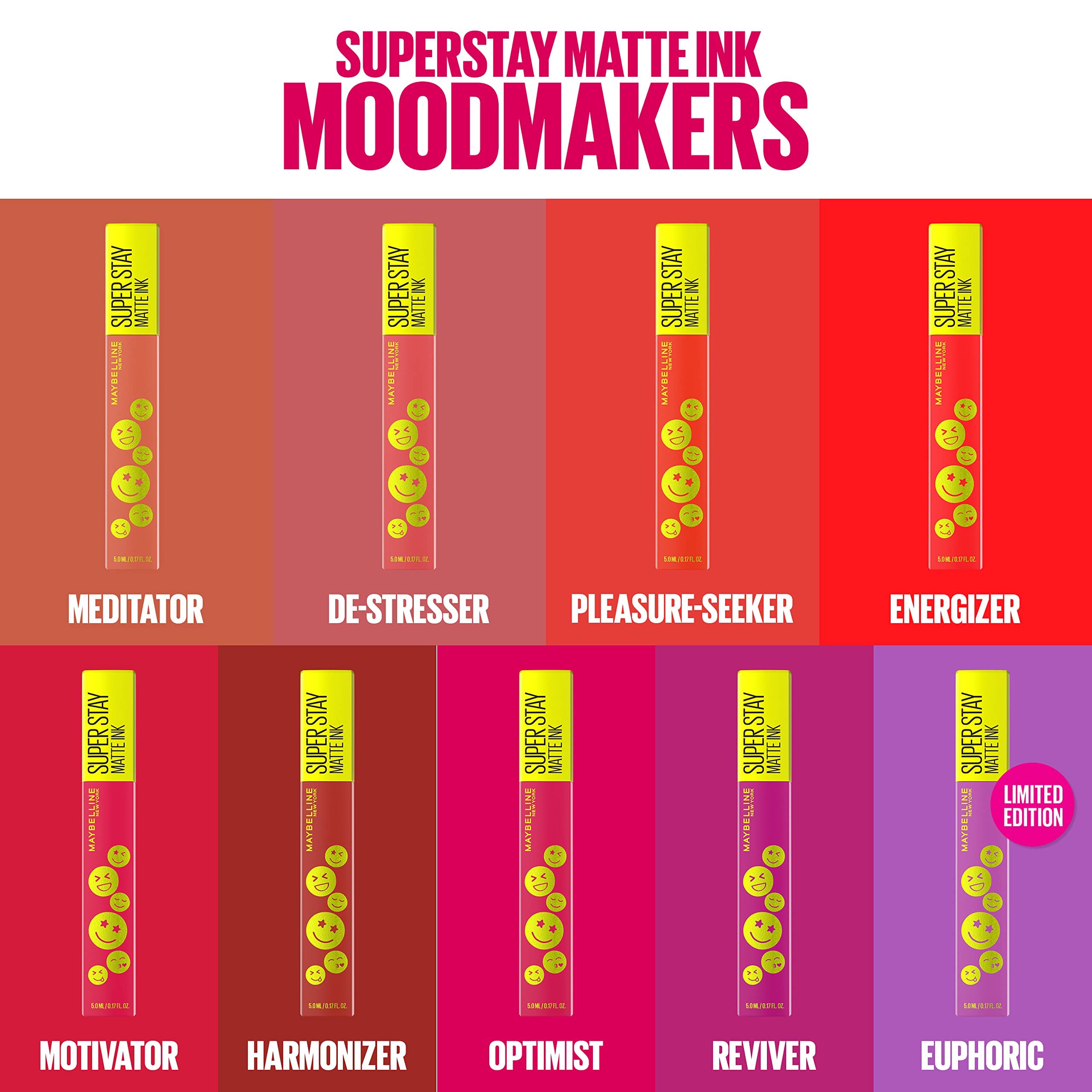 Labial rojo clásico de Maybelline con cobertura intensa