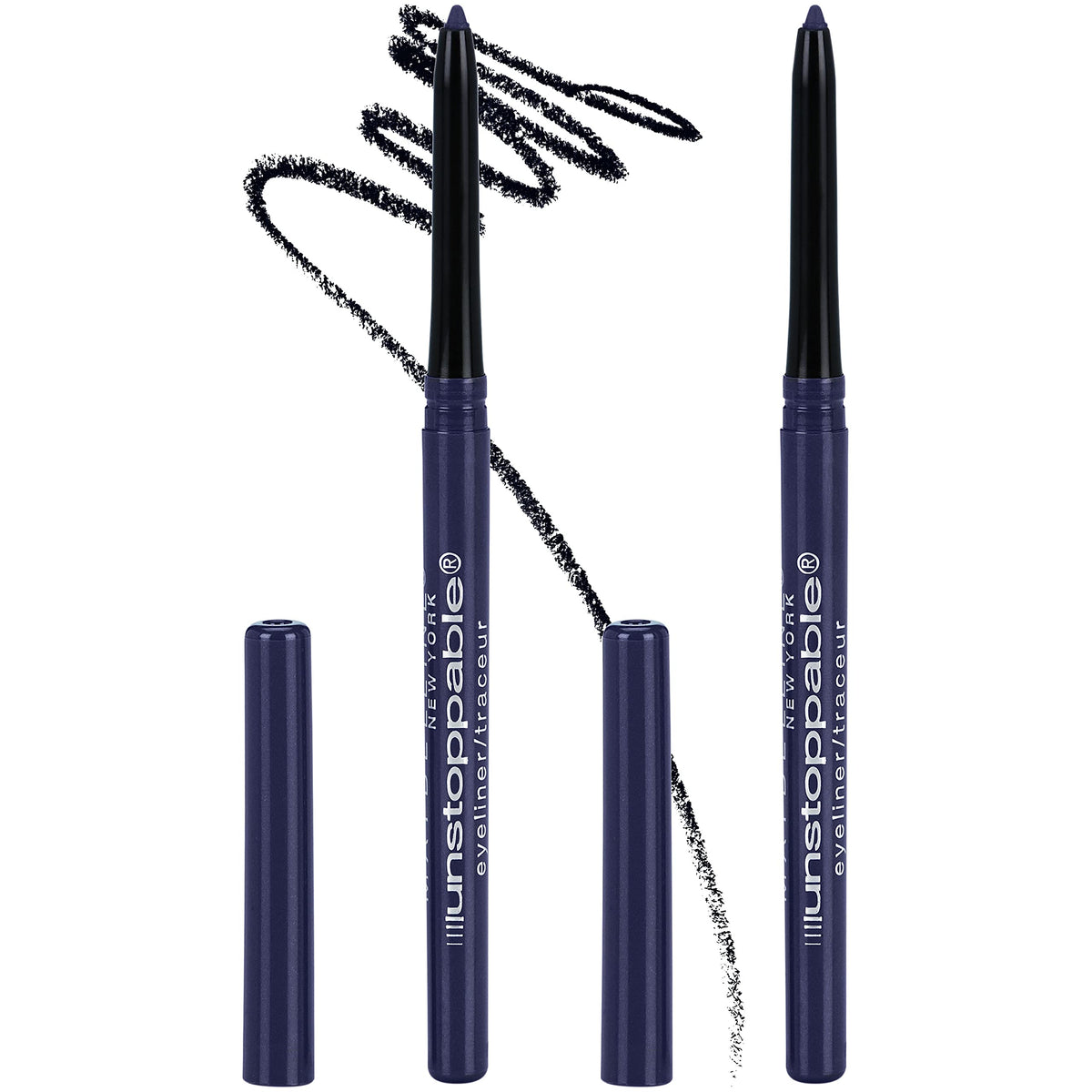 Maybelline Unstoppable delineador azul Sapphire: aplicación fácil para trazos precisos.