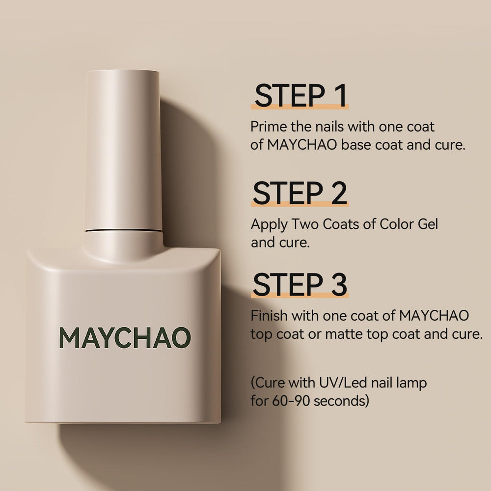 MAYCHAO BarCode cuidado y precaución, gel de uñas seguro.