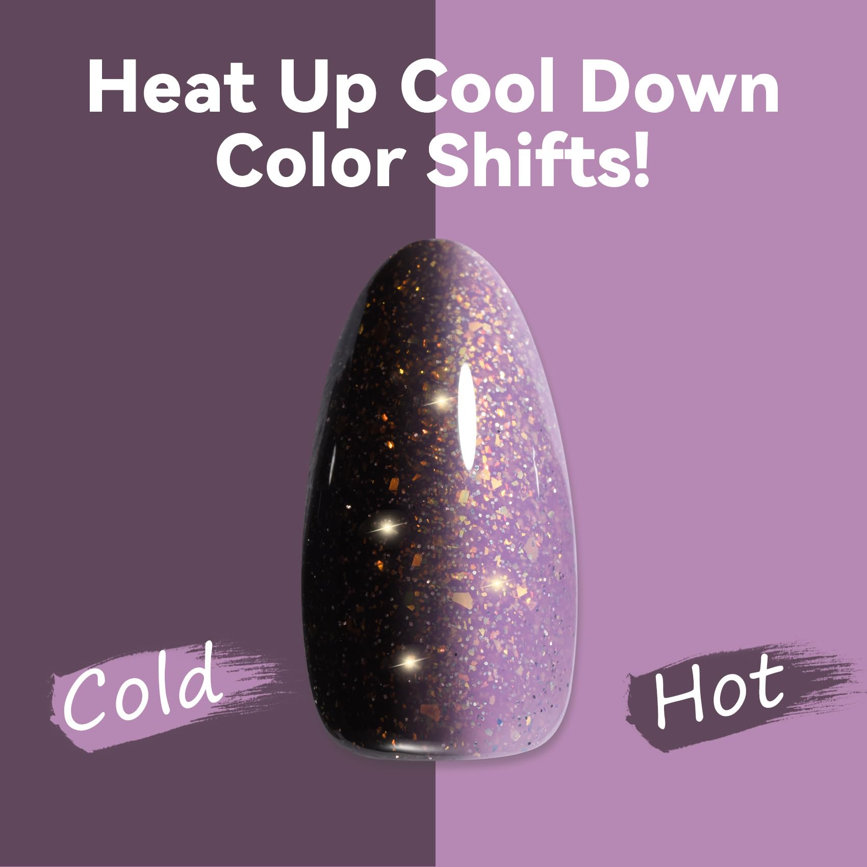 MAYCHAO BarCode efecto ombre gel uñas, tono cambia con temperatura.