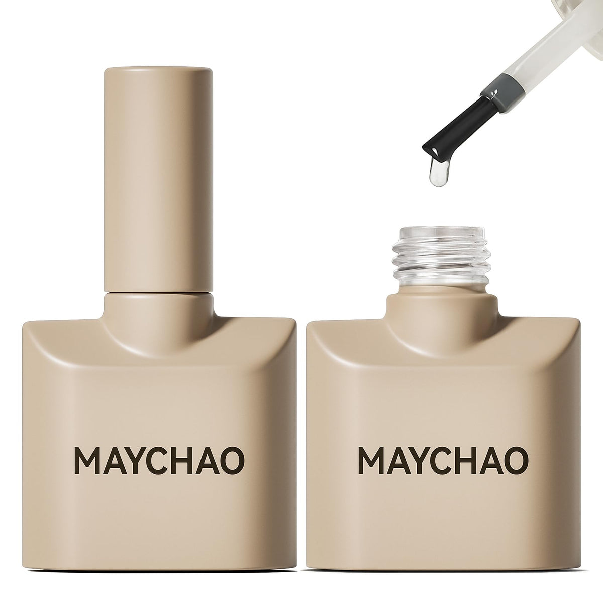 MAYCHAO capa base de gel transparente para una base duradera.