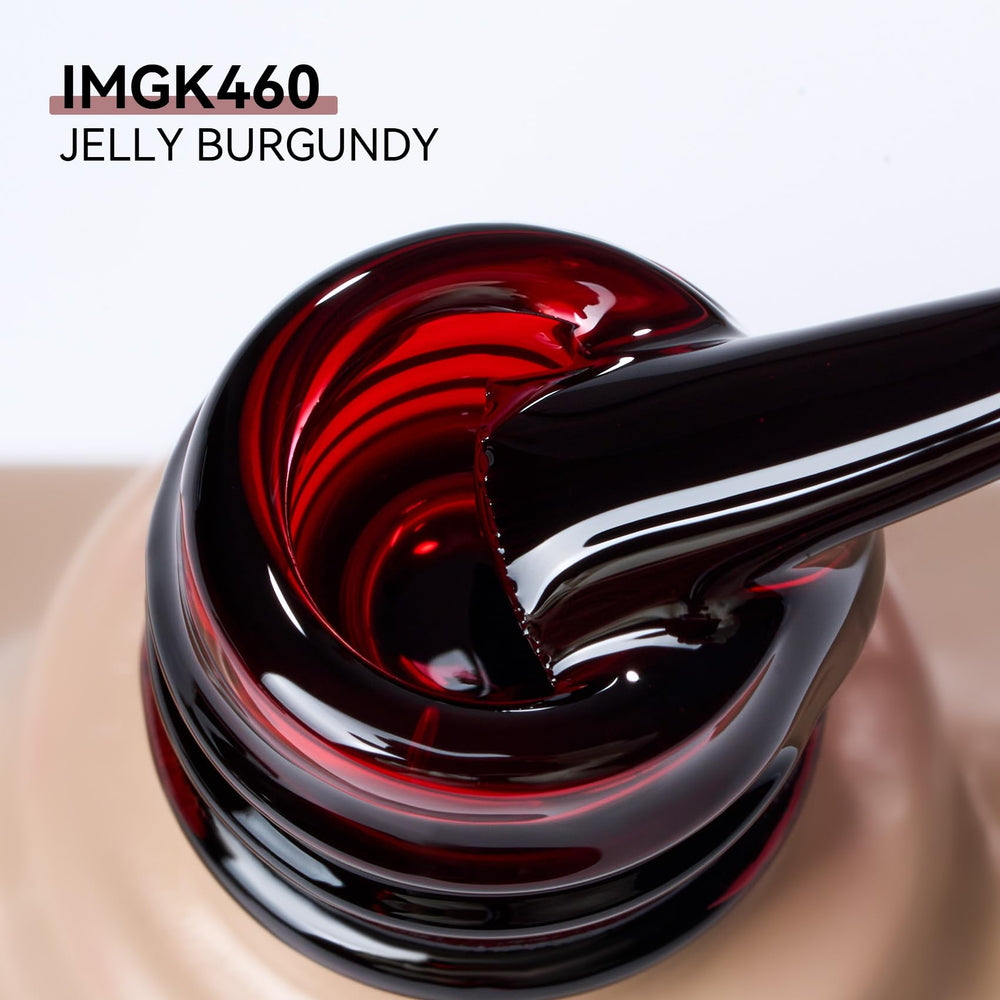 MAYCHAO Jelly Burgundy pincel para una aplicación suave y uniforme.