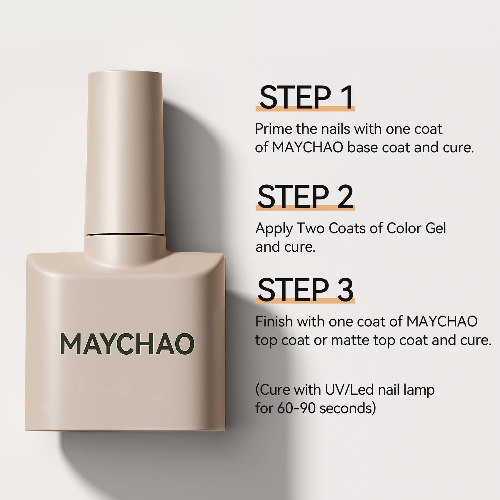 Envase compacto MAYCHAO para almacenamiento limpio y práctico.