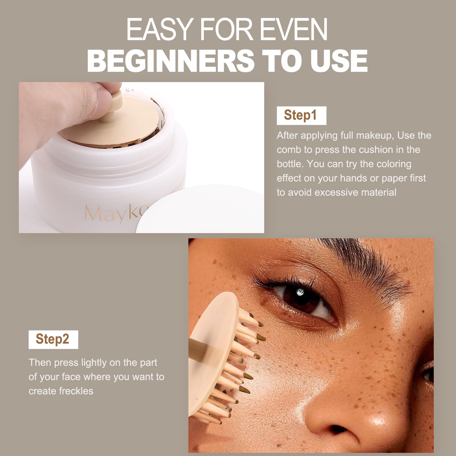 MAYKOO Freckle Stamp: uso diario sencillo para un look natural cotidiano.