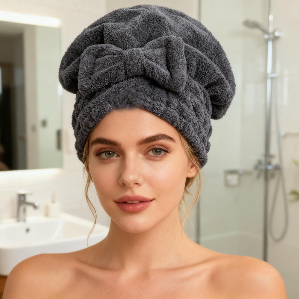 MAYOUTH toalla con lazo para cabello, uso diario y protección de la almohada