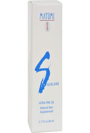 Mayumi Aceite de Escualano en botella, suaviza la piel al aplicar diariamente.